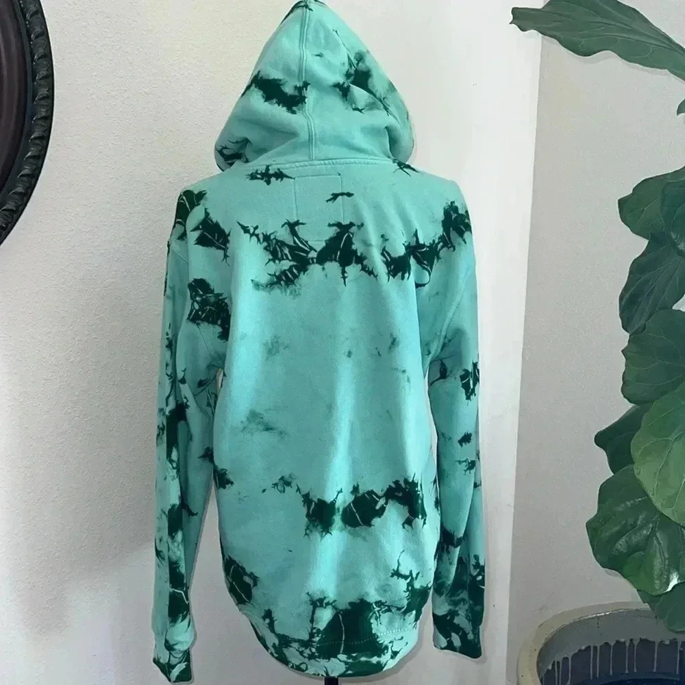 Jeffree Star Fashion Blood Money Tie-Dyed Green Hooded Sweatshirt Medium - Picture 9 of 14